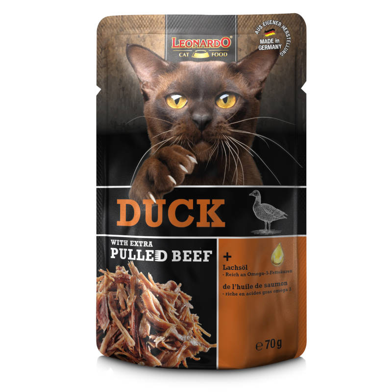 Leonardo kaps. Duck - Kačacie + extra pulled Beef 70g